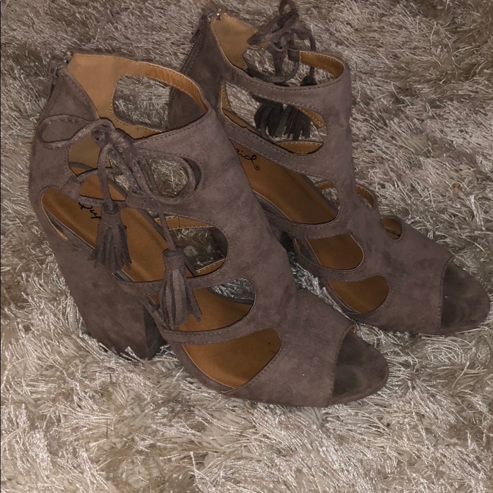 Qupid short heels, wedges